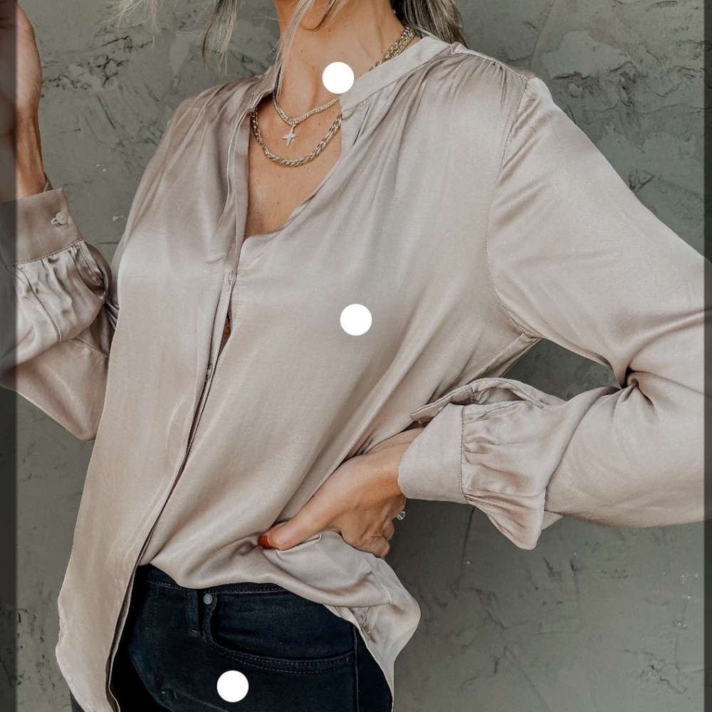 Satin Top - Button